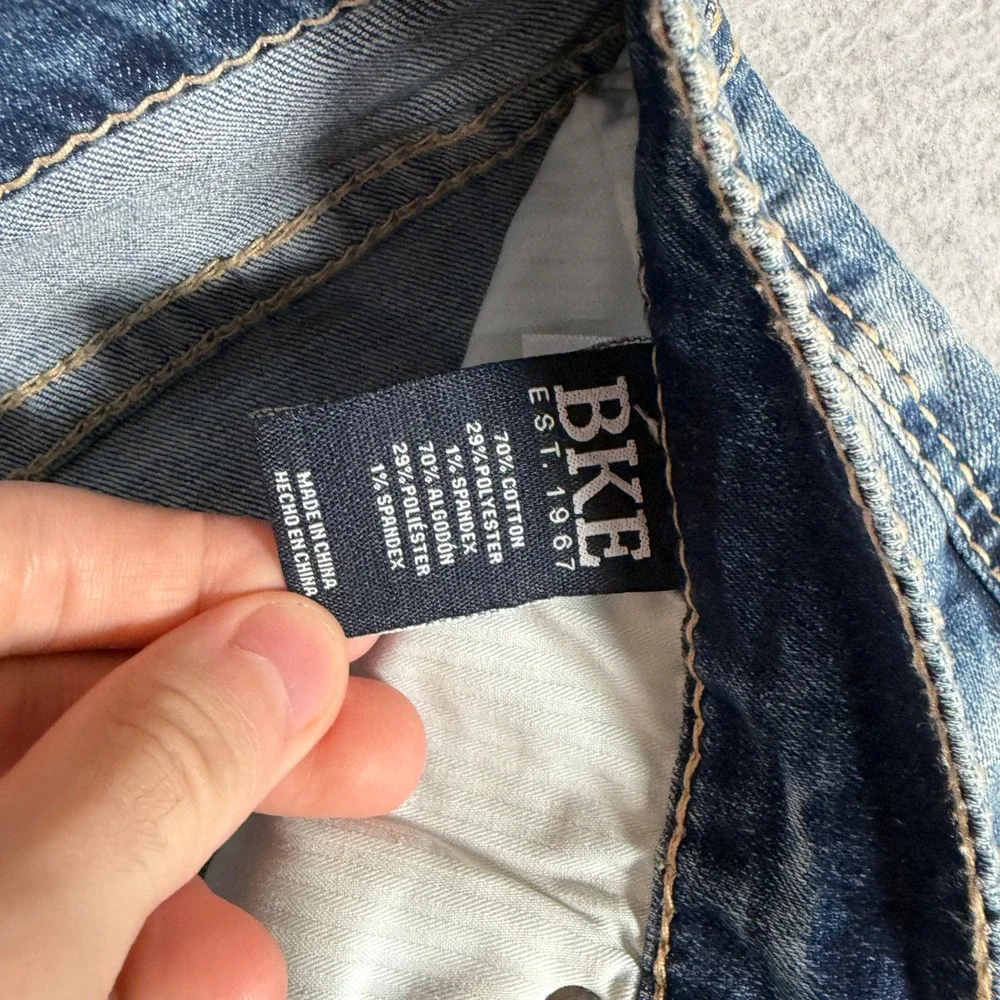 BKE Jake Straight Jeans Men 32x34 Blue Denim Stretch Casual Pants Western